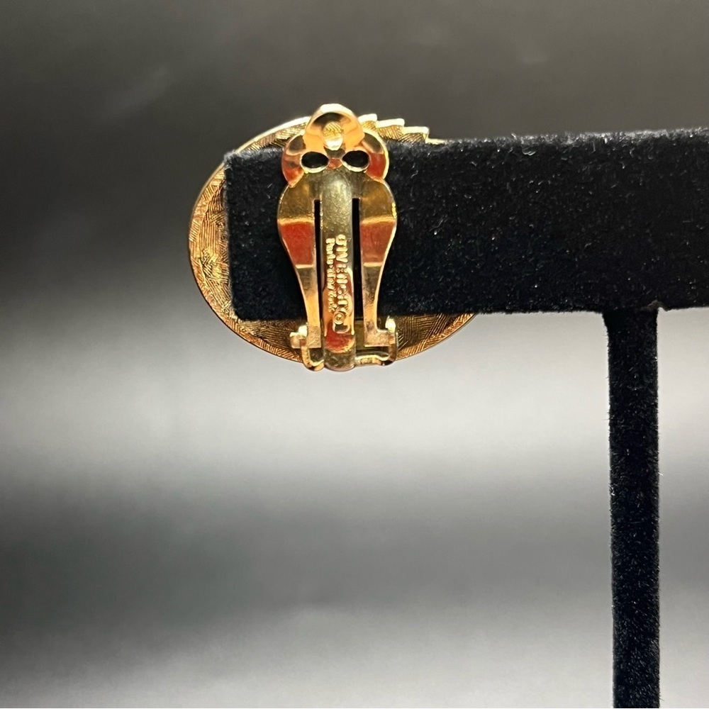 Vintage Givenchy Gold Tone Clip Earrings - Picture 5 of 7